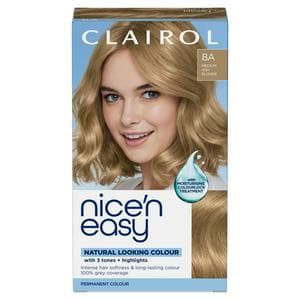Clairol Nice'N Easy Medium Ash Blonde 8A Permanent Crème Hair Dye