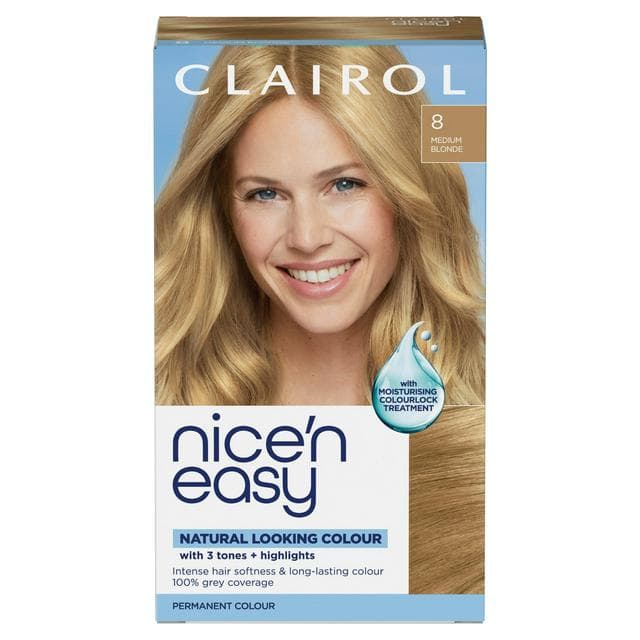 Clairol Nice'N Easy Medium Blonde 8 Permanent Crème Hair Dye - gallery image 1