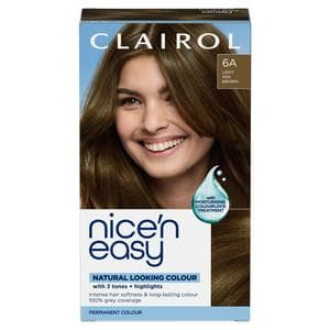 Clairol Nice'N Easy Light Ash Brown 6A Permanent Crème Hair Dye