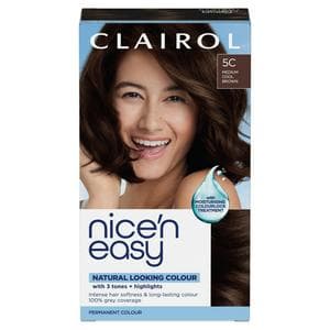 Clairol Nice'N Easy Medium Cool Brown 5C Permanent Crème Hair Dye