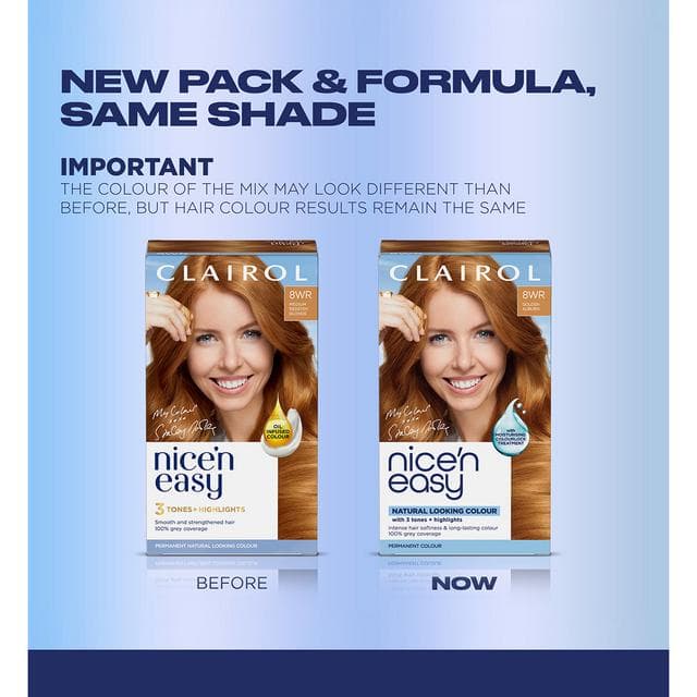 Clairol Nice'N Easy Golden Auburn 8WR Permanent Crème Hair Dye - gallery image 2