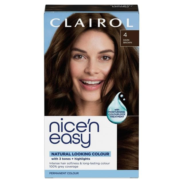 Clairol Nice'N Easy Dark Brown 4 Permanent Crème Hair Dye - gallery image 1