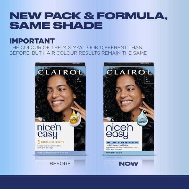 Clairol Nice'N Easy Black 2 Permanent Crème Hair Dye - gallery image 2