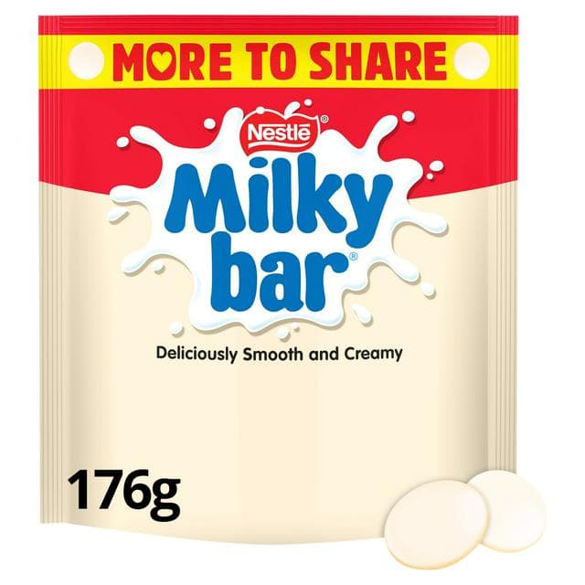 Milkybar White Chocolate Giant Buttons Bag 176g - gallery image 1