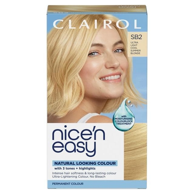 Clairol Nice'N Easy Ultra Light Cool Summer Blonde SB2 Permanent Crème Hair Dye - gallery image 1