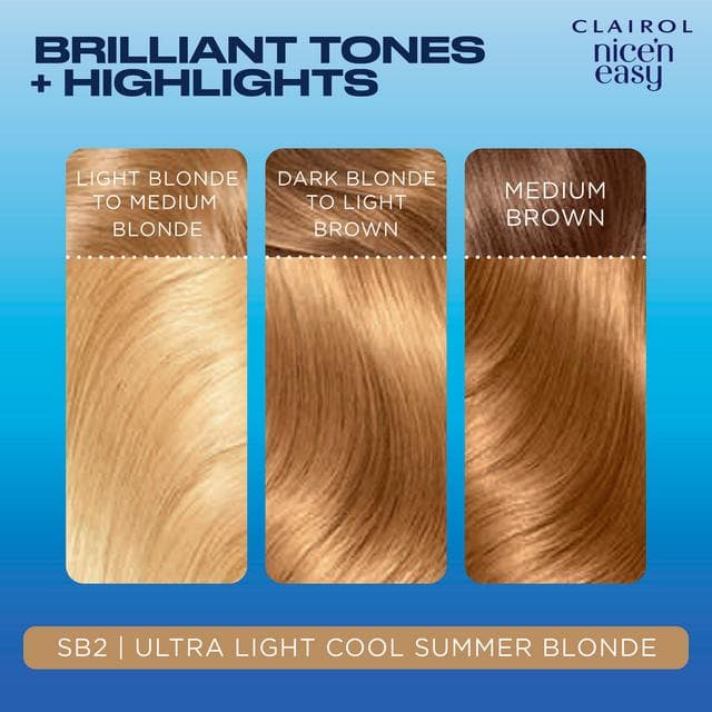 Clairol Nice'N Easy Ultra Light Cool Summer Blonde SB2 Permanent Crème Hair Dye - gallery image 3