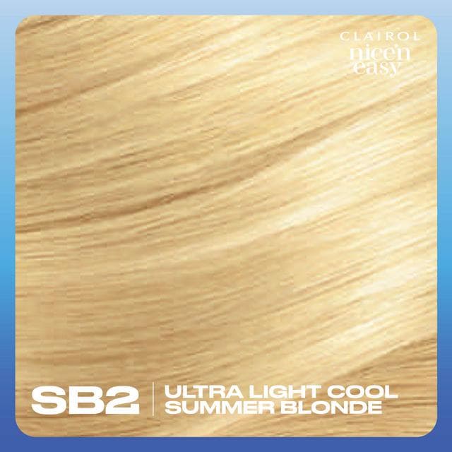 Clairol Nice'N Easy Ultra Light Cool Summer Blonde SB2 Permanent Crème Hair Dye - gallery image 6