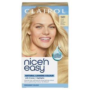 Clairol Nice'N Easy Ultra Light Natural Beach Blonde SB1 Permanent Crème Hair Dye