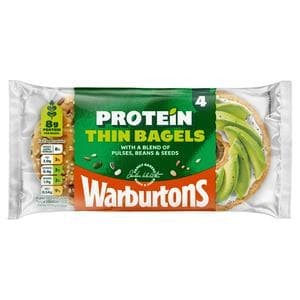 Warburtons Protein Thin Bagels x4