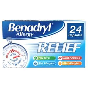 Benadryl Allergy Relief Capsules x24