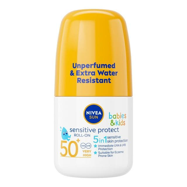 Nivea Sun Kids Protect & Sensitive Sun Cream Roll On SPF50+ 50ml - gallery image 1