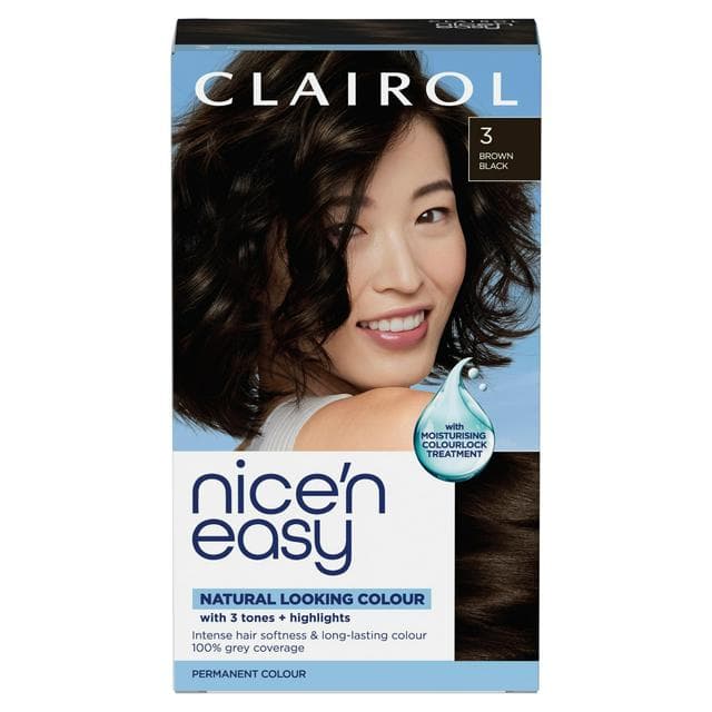 Clairol Nice'N Easy Brown Black 3 Permanent Crème Hair Dye - gallery image 1
