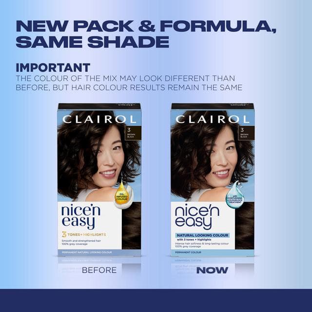 Clairol Nice'N Easy Brown Black 3 Permanent Crème Hair Dye - gallery image 2
