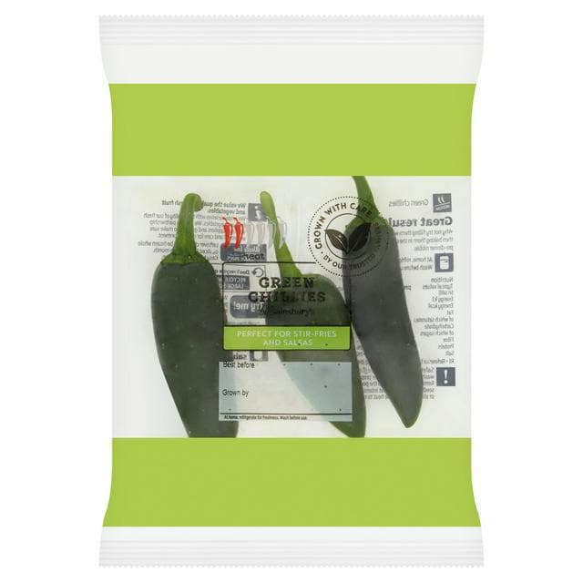 Sainsbury's Green Chillies 65g - gallery image 1