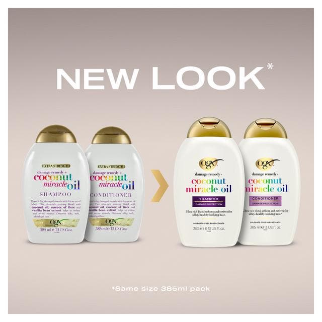 OGX Coconut Miracle Oil Shampoo for Damaged Hair 385ml - gallery image 3