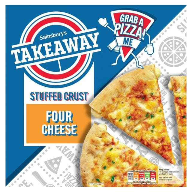 Sainsbury's Takeaway Stuffed Crust Four Cheese Pizza 445g - gallery image 1