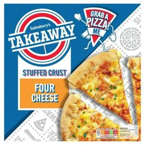 Sainsbury's Takeaway Stuffed Crust Four Cheese Pizza 445g