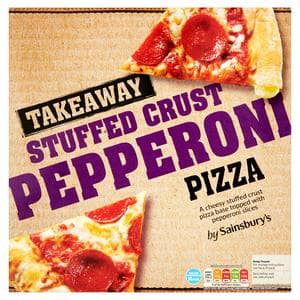 Sainsbury's Takeaway Stuffed Crust Pepperoni Pizza 424g