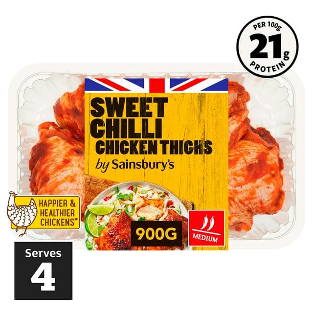 Sainsbury's Sweet Chilli Chicken Thighs 900g - gallery image 1