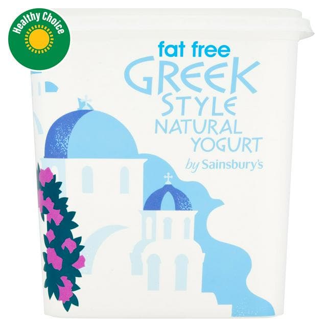 Sainsbury's Fat Free Greek Style Natural Yogurt 1kg - gallery image 1