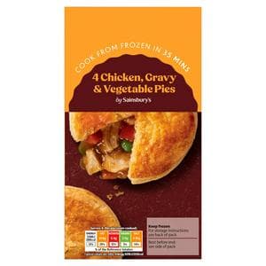 Sainsbury's Chicken, Gravy & Vegetable Pie x4 568g