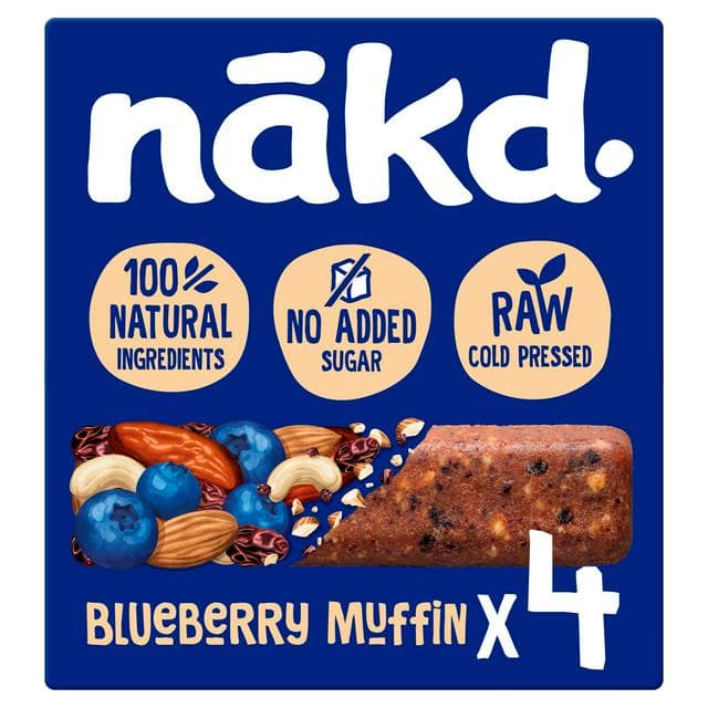 Nakd Blueberry Muffin Fruit & Nut Bars 4x35g - gallery image 1