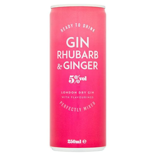 Sainsbury's Gin & Rhubarb & Ginger 250ml - gallery image 1