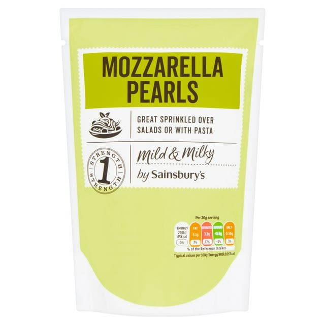Sainsbury's Mozzarella Cheese Pearls 125g - gallery image 1