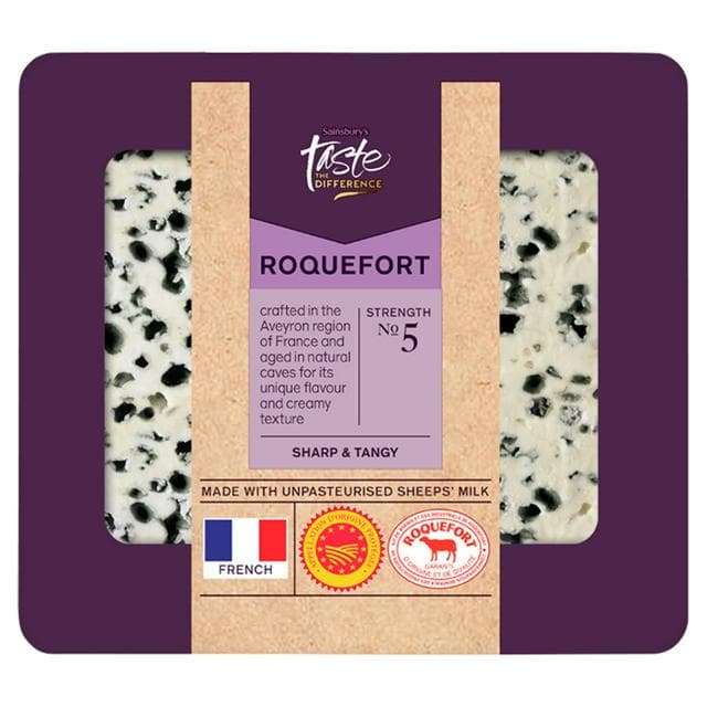 Sainsbury's Roquefort Blue Cheese, Taste the Difference 100g - gallery image 1