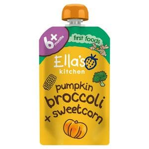 Ella's Kitchen Organic Pumpkin, Broccoli & Sweetcorn Baby Food Pouch 4+ Months 120g