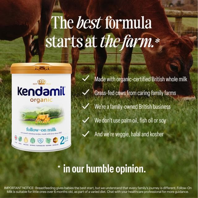 Kendamil Organic 2 Follow On Baby Milk Powder Formula 6-12 Months 800g - gallery image 4