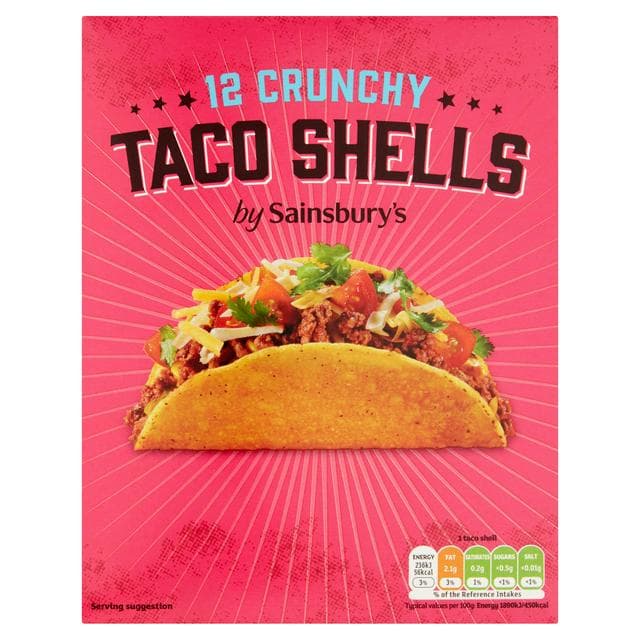 Sainsbury's Crunchy Taco Shells x12 150g - gallery image 1