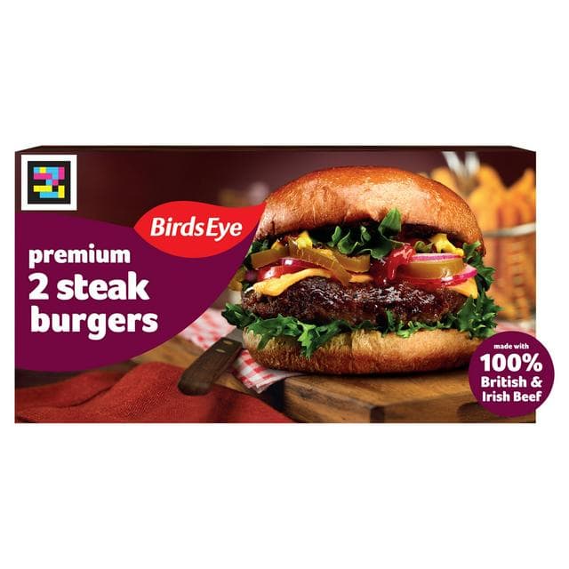 Birds Eye 5oz Steak Burgers x2 284g - gallery image 1
