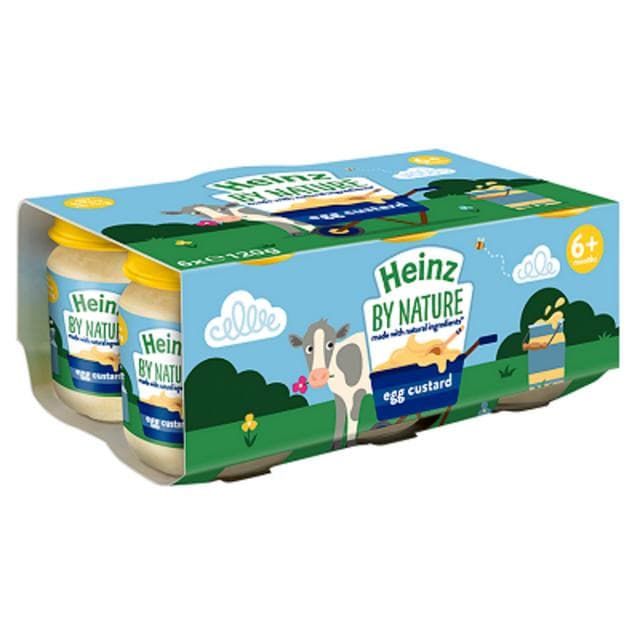 Heinz By Nature Egg Custard Jars Baby Food 6+ Months 6x120g - gallery image 2