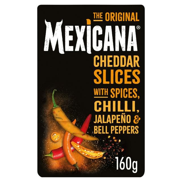 Mexicana Original Hot! Cheese Slices 160g - gallery image 1