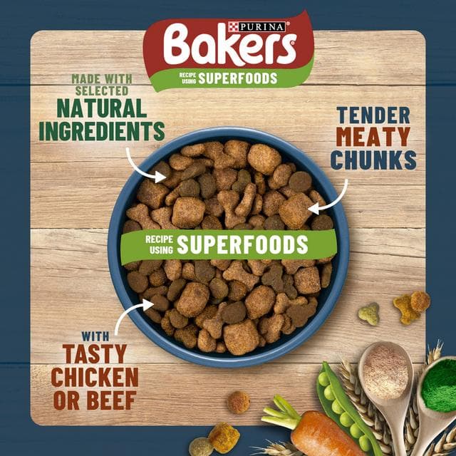 Bakers Dry Dog Food Beef and Veg 3kg - gallery image 2