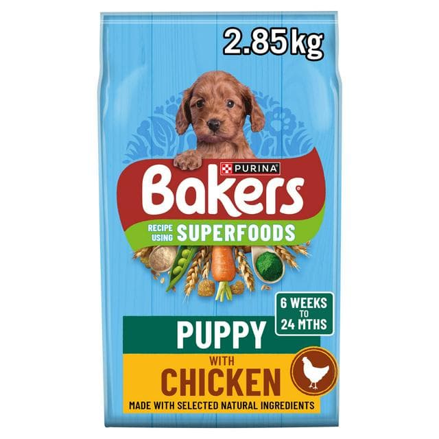 Bakers Puppy Dry Dog Food Chicken and Veg 2.85kg - gallery image 1