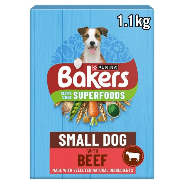 Bakers Small Dog Beef Dry Dog Food 1.1kg - gallery image 1