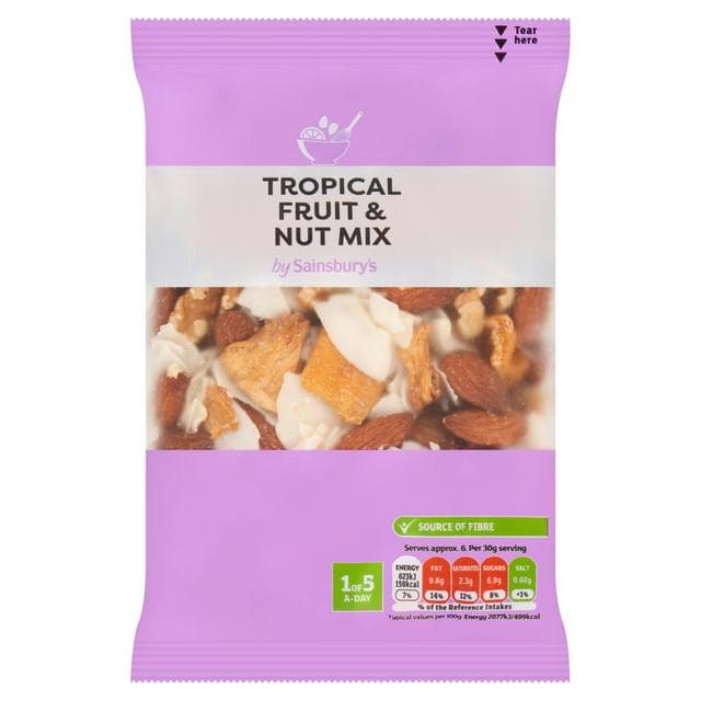 Sainsbury's Tropical Fruit & Nut Mix 200g - gallery image 1