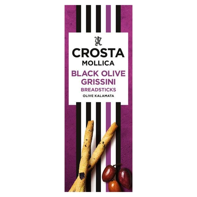 Crosta & Mollica Black Olive Grissini Breadsticks 140g - gallery image 1
