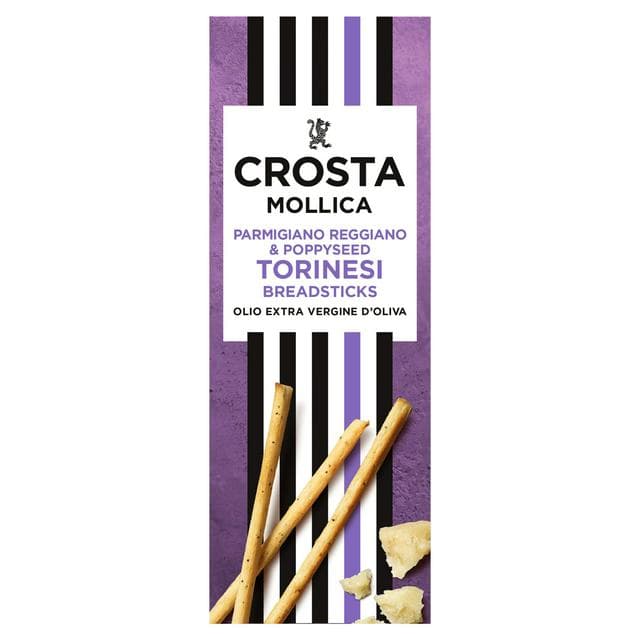 Crosta & Mollica Parmesan & Poppy Seed Torinesi Breadsticks 120g - gallery image 1