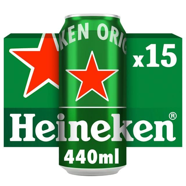 Heineken 15 x 440ml Premium Lager Beer Cans - gallery image 1