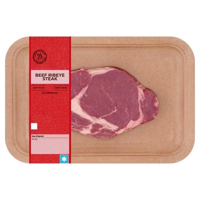 Sainsbury's British or Irish 21 Day Matured Ribeye Steak 225g - gallery image 1