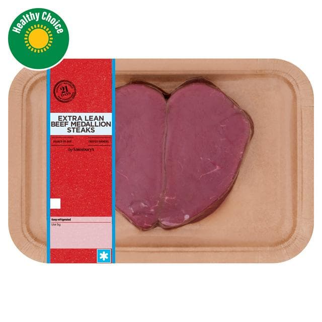 Sainsbury's Extra Lean Beef Medallion Steaks 340g - gallery image 1