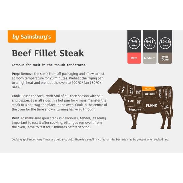 Sainsbury's British or Irish 21 Day Matured Fillet Steak 170g - gallery image 2