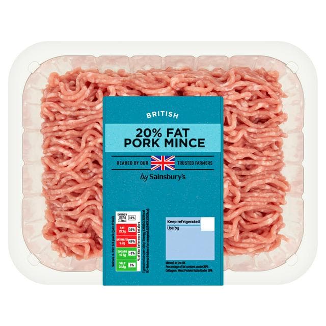 Sainsbury's British Pork Mince 20% Fat 500g - gallery image 1