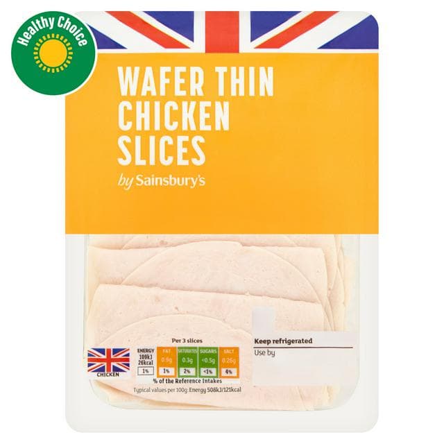 Sainsbury's British Wafer Thin Cooked Chicken Slices 150g - gallery image 1