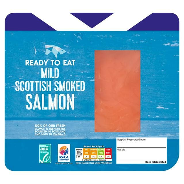 Sainsbury's ASC Scottish Mild Smoked Salmon 100g (Ready to Eat) - gallery image 1
