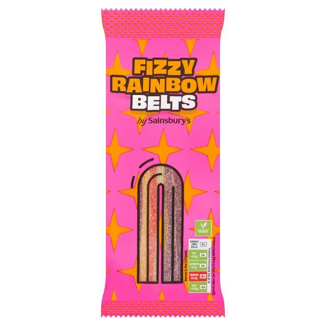 Sainsbury's Fizzy Rainbow Belts 70g - gallery image 1