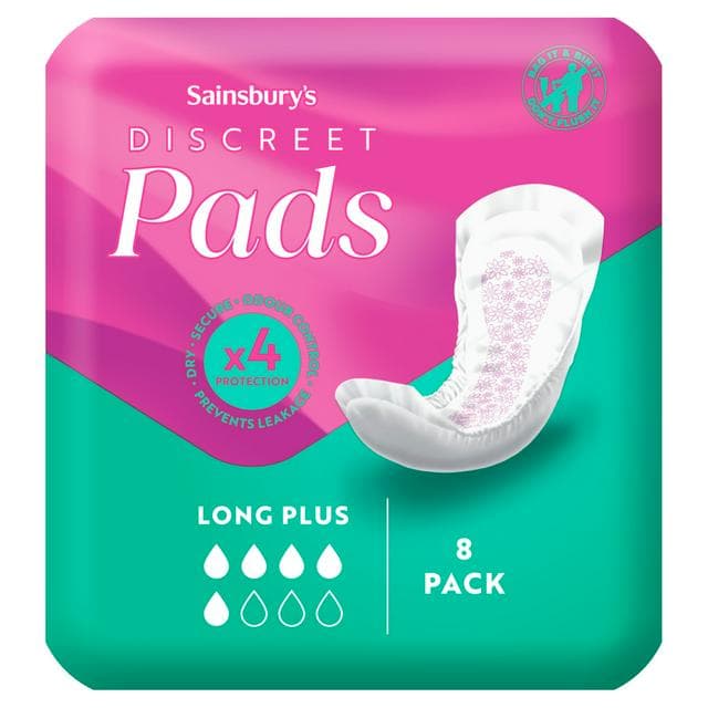 Sainsbury's Comfort Fit for Her Long Plus Women's Pads x8 - gallery image 1